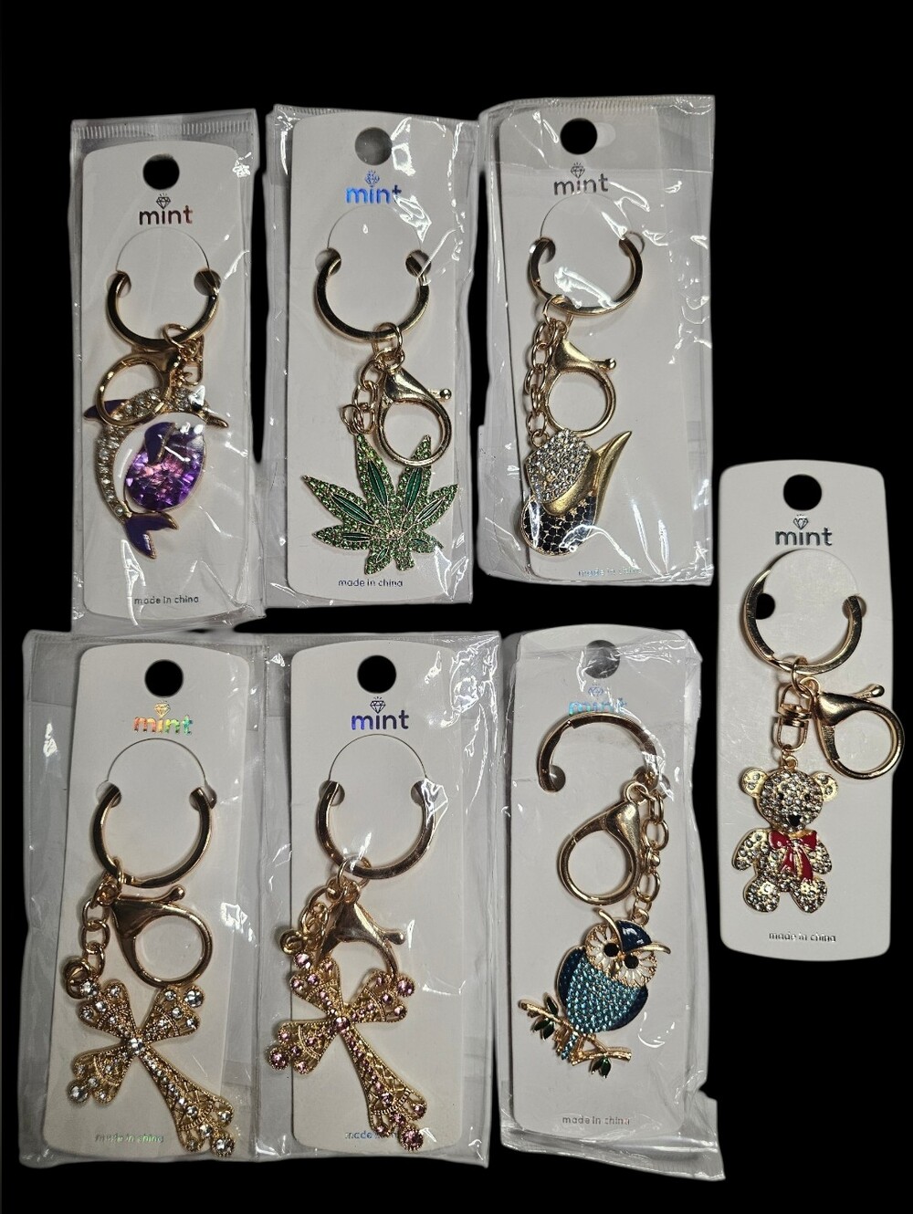 Mint (Pick 1) Gold-Tone Keychains